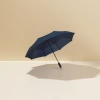 Deep blue automatic opening and closing umbrella for both weather and rain, waterproof and sun-proof, portable folding long handle details Picture